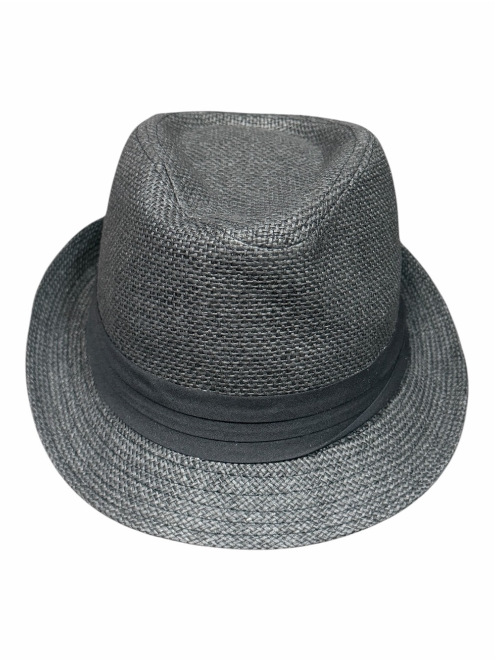 Classic Men's Gray Fedora Hat with Black Band